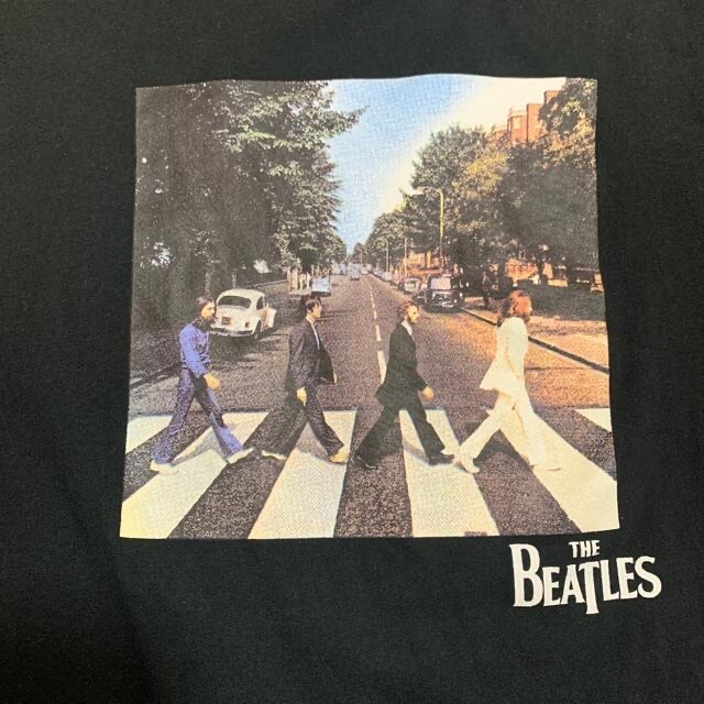 【ビンテージ】綿100% The Beatles ブラックTシャツ