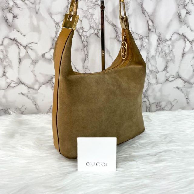 GUCCI スエード　ワンショルダー　ショルダーバッグ　レザー　グッチ | フリマアプリ ラクマ