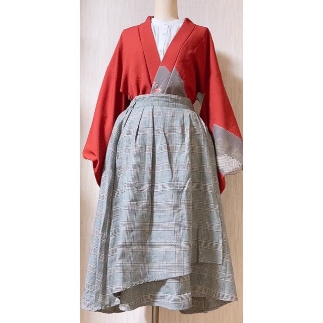 展示品 ◇和洋 きものコーデ◇ セット売り 赤系 ブラウス 展示品 ◇和洋 きものコーデ◇ セット売り 赤系 ブラウス