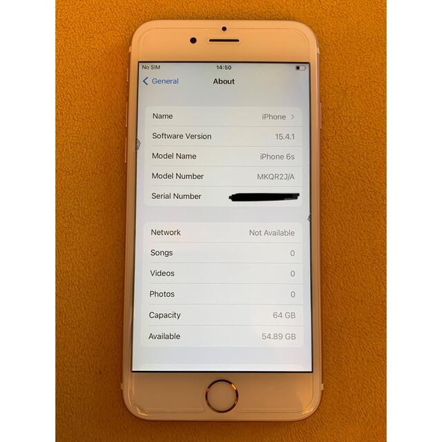 iPhone 6s Rose Gold 64 GB SIMフリー