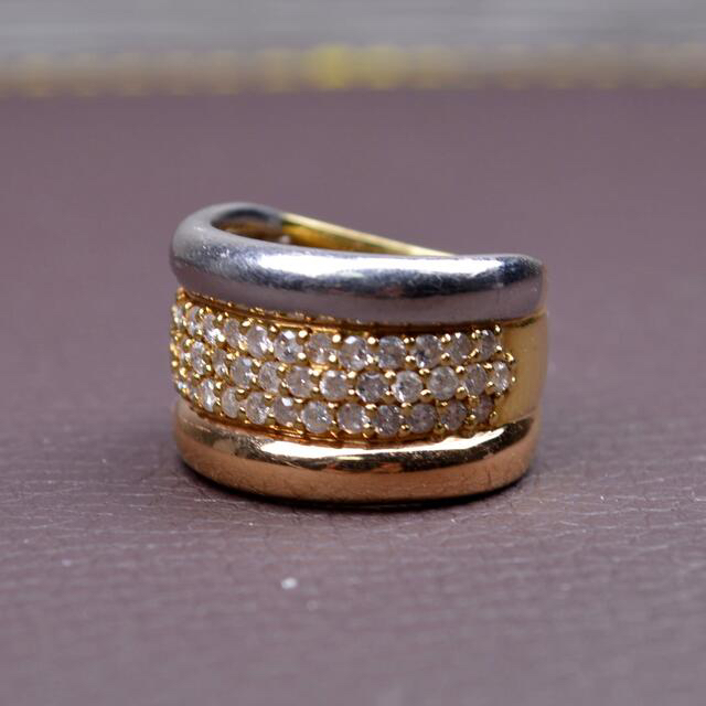 指輪 ゴールドリング 750 プラチナ ダイヤモンド メンズ レディス  11