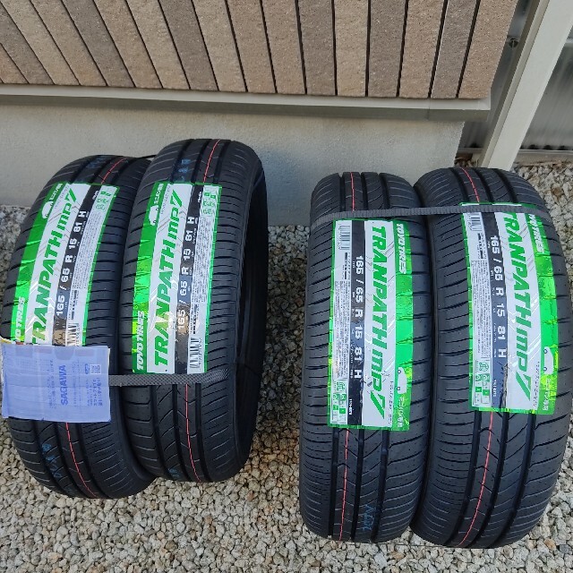 最新22年製トランパスmp7 165/65R15 TOYOタイヤ　トランパス自動車/バイク