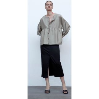 ザラ(ZARA)の【新品•タグ付き】 ポプリンブラウス ZARA(シャツ/ブラウス(長袖/七分))