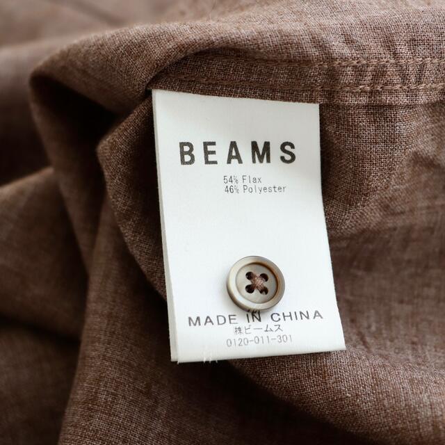 BEAMS(ビームス)のビームス リネン半袖シャツ ブラウン XL メンズのトップス(シャツ)の商品写真