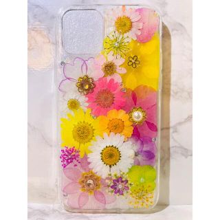 全機種対応 iPhoneケース スマホケース 押し花ケース 花 Android(スマホケース)