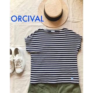 オーシバル(ORCIVAL)のORCIVAL ボーダー 半袖バスクシャツ ネイビー 1 カットソー Tシャツ(Tシャツ(半袖/袖なし))