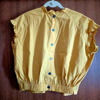2wayブラウス トップス 黄色 フリーサイズ(シャツ/ブラウス(半袖/袖なし))
