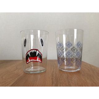 アベイシングエイプ(A BATHING APE)のORIGINAL FAKE KAWS GLASS CAT TEETH 2個セット(グラス/カップ)