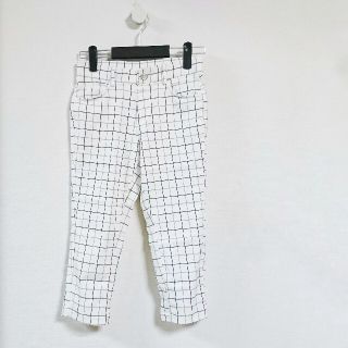 シマムラ(しまむら)のしまむら購入　CLOSSH　クロップドチェックパンツ　ズボン　Mサイズ　夏物(クロップドパンツ)