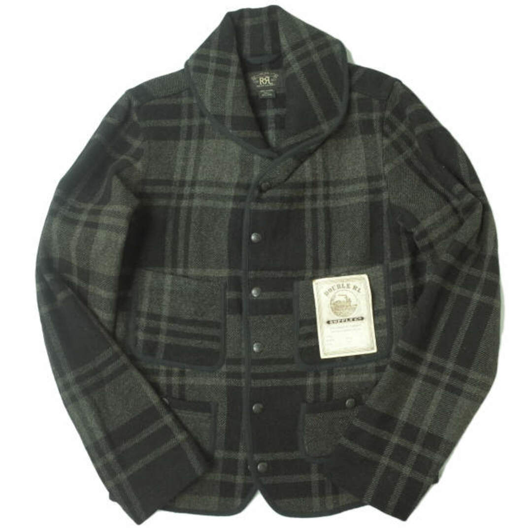 RRL ダブルアールエル WOOL CHECK MACKINAW JACKET ウールチェックマッキノージャケット S グレー Double RL ショールカラー マッキノウ アウター【新古品】【RRL】