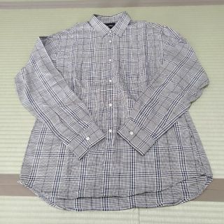 メンズビギ(MEN'S BIGI)のUNION STATION黒青チェック　メンズ薄手長袖　シャツ(シャツ)