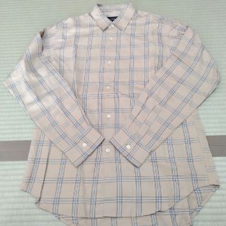 メンズビギ(MEN'S BIGI)のCollective メンズベージュチェック長袖シャツ(シャツ)