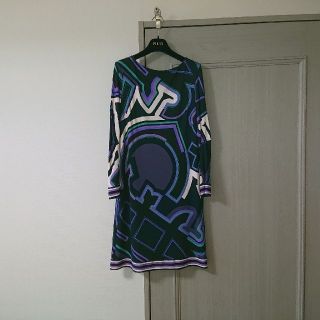 エミリオプッチ(EMILIO PUCCI)のEMILIO PUCCI   シルク入り ジャージワンピース♪(ひざ丈ワンピース)