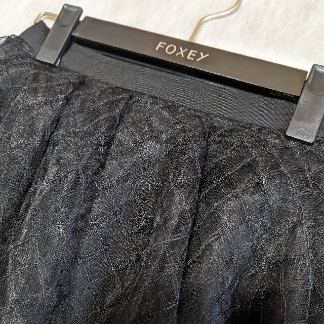 FOXEY(フォクシー)の✿ご専用✿ フォクシー  "Balloon Check" ブラックブラック 38 レディースのスカート(ひざ丈スカート)の商品写真