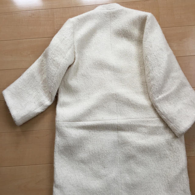 ZARA(ザラ)の白コート レディースのジャケット/アウター(ロングコート)の商品写真