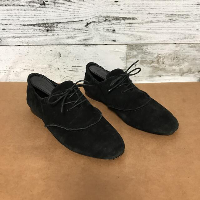 天然皮革スエードシューズ4(23.5-24.0) BLACK レディースの靴/シューズ(スリッポン/モカシン)の商品写真