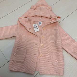 ベビーギャップ(babyGAP)のGAP.くま耳 カーディガン.ピンク(カーディガン/ボレロ)