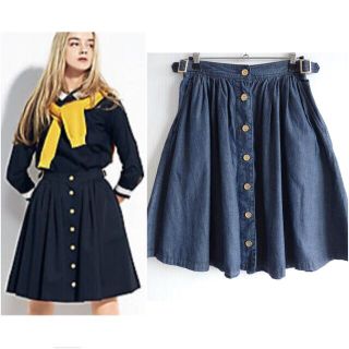 バーバリーブルーレーベル(BURBERRY BLUE LABEL)の最終値下げ【新品・タグ付き】ブルーレーベル クレストブリッジ デニムスカート(ひざ丈スカート)