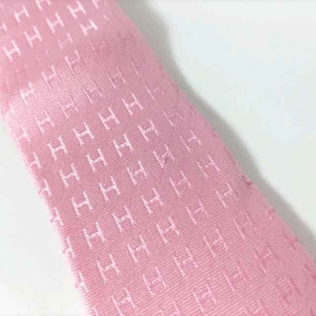 Hermes(エルメス)のエルメス ネクタイ メンズ美品  - ピンク メンズのファッション小物(ネクタイ)の商品写真