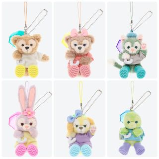 ぬいぐるみストラップ 6点セット ダッフィー ビューティフルレイニーデイズ