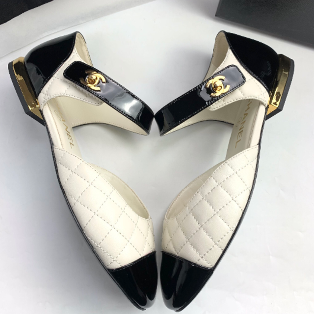 試着のみ シャネル CHANEL メリージェーン ブラック サイズ38C