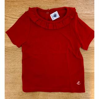 プチバトー(PETIT BATEAU)のプチバトー   カットソー　赤　24m(Tシャツ/カットソー)