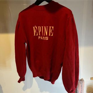 エピヌ(épine)の【もうすぐ処分】epine ロゴニット レッド‪‪❤︎‬(ニット/セーター)