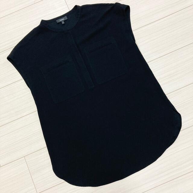 theory(セオリー)の21ss 美品◆セオリー◆Powder Crepe バンドカラー ブラウス S レディースのトップス(シャツ/ブラウス(半袖/袖なし))の商品写真