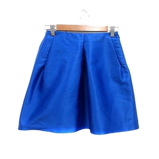 マカフィー(MACPHEE)のマカフィー トゥモローランド 台形スカート ミニ ワンボックス 34 青 ブルー(ミニスカート)