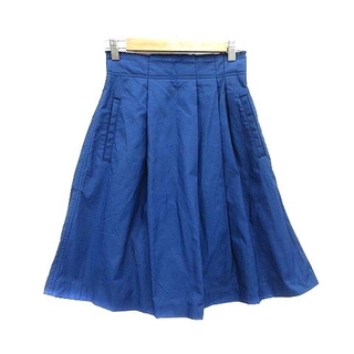 マカフィー(MACPHEE)のマカフィー トゥモローランド フレアスカート ひざ丈 34 青 ブルー /YK(ひざ丈スカート)