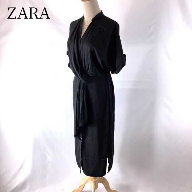 ZARA ワンピース ロングマキシ スキッパー ボタン