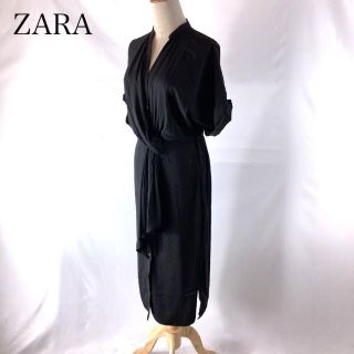 ザラ(ZARA)のZARA ワンピース ロングマキシ スキッパー ボタン(ロングワンピース/マキシワンピース)