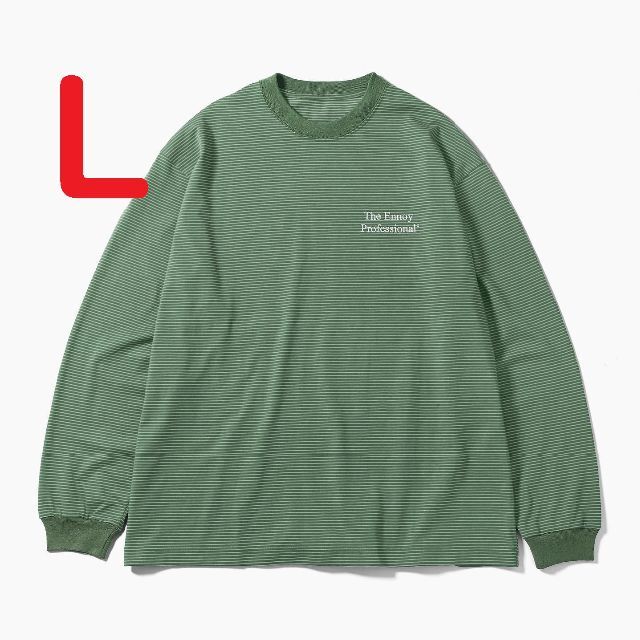 1LDK SELECT(ワンエルディーケーセレクト)のennoy L/S Border T-Shirt GREEN エンノイ メンズのトップス(Tシャツ/カットソー(七分/長袖))の商品写真