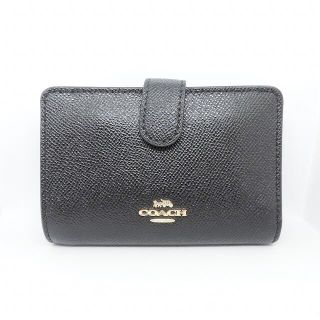 コーチ(COACH)のコーチ 2つ折り財布 - F11484 黒 レザー(財布)