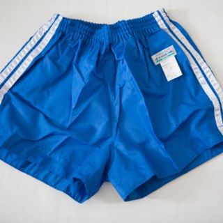 体操服★ナイロン短パン ブルー×白２本線 L 新品未使用(その他)