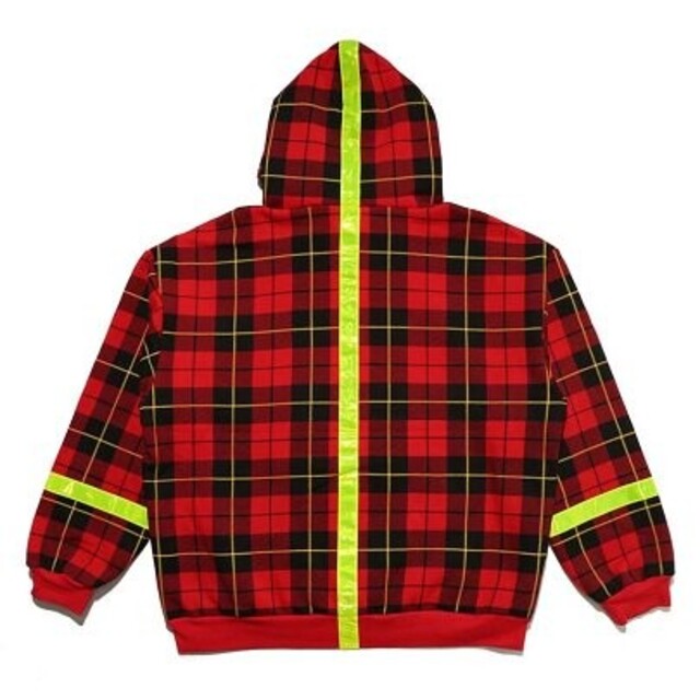 ELVIA(エルヴィア)の【新品 希少】ELVIRA PLAID HOODY Sサイズ レッド メンズのトップス(パーカー)の商品写真