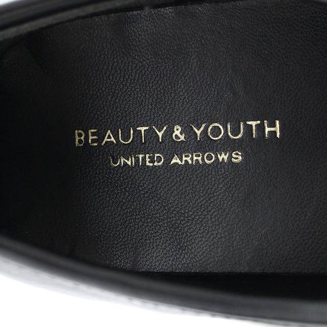 BEAUTY&YOUTH UNITED ARROWS(ビューティアンドユースユナイテッドアローズ)のB&Y ユナイテッドアローズ ローファー シューズ レザー 37 24cm 黒 レディースの靴/シューズ(ローファー/革靴)の商品写真