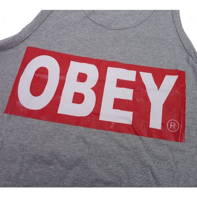 OBEY(オベイ)のOBEY オベイ ブランドロゴ タンクトップ グレー M メンズのトップス(タンクトップ)の商品写真