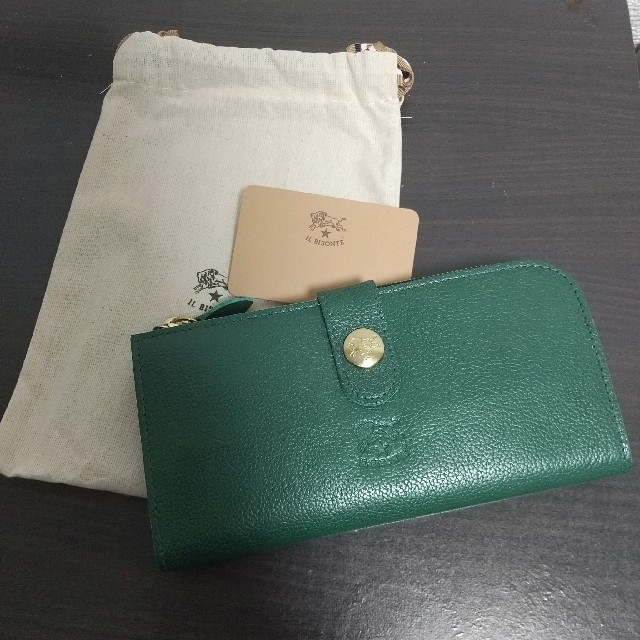 新品 イルビゾンテ 本革 レザー 財布 ウォレット グリーン ヴェルデ