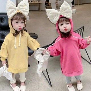 韓国子供服 可愛い リボン ワンピース(ワンピース)