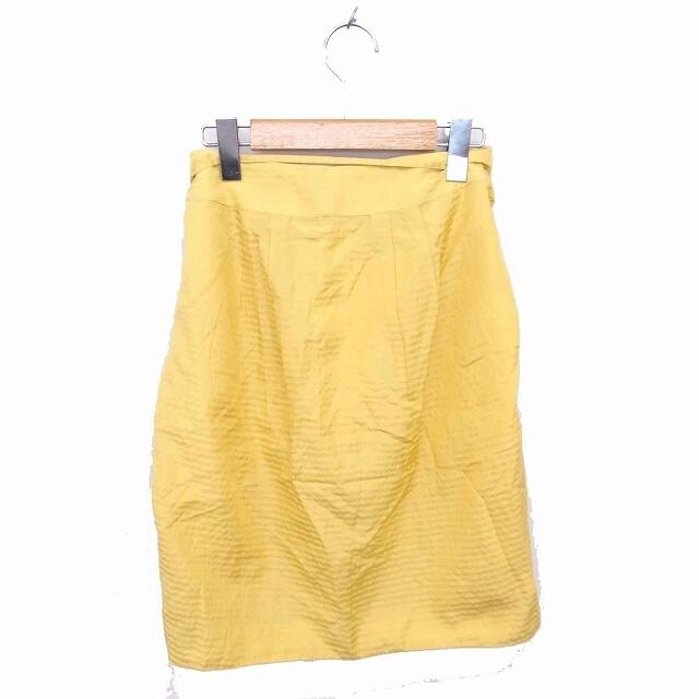 Ballsey(ボールジィ)のボールジー トゥモローランド タイト スカート ひざ丈 ウエストリボン 38 黄 レディースのスカート(ひざ丈スカート)の商品写真