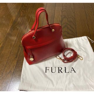 フルラ　FURLA パイパー　M ワインレッド