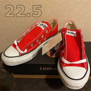 コンバース(CONVERSE)の新品 CONVERSE コンバース ローカットスニーカー レッド 22.5(スニーカー)