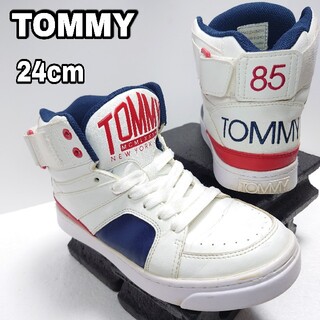 トミー(TOMMY)の24cm【TOMMY】トミー ハイカット ホワイト(スニーカー)