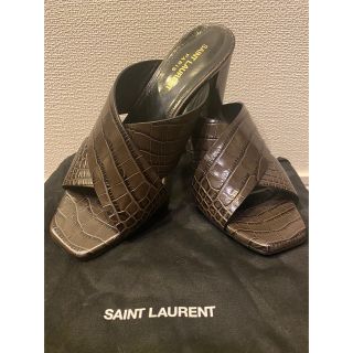 サンローラン(Saint Laurent)のサンローラン　サンダル　ブラウン　37(サンダル)