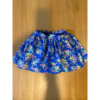 ポロラルフローレン(POLO RALPH LAUREN)のポロラルフローレン　ブルー　花柄スカート5サイズ(スカート)