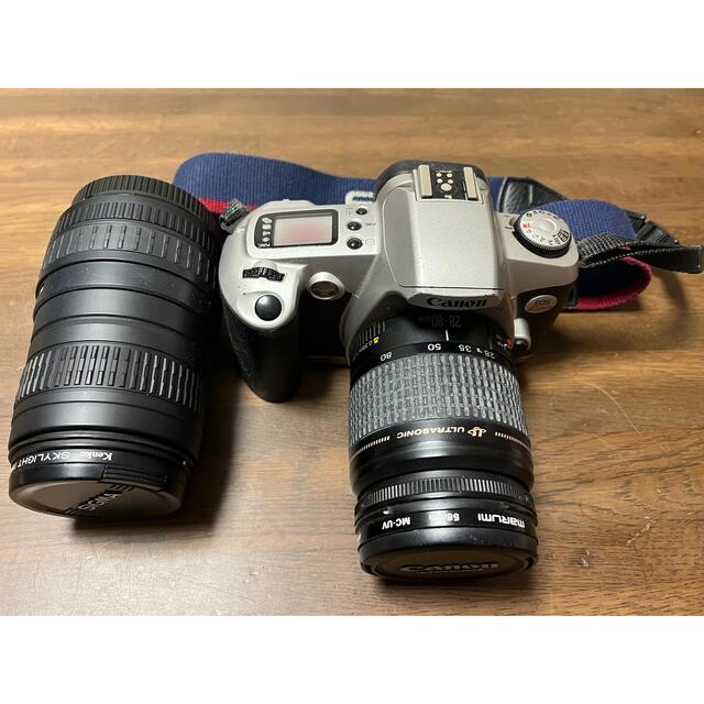 Canon(キヤノン)のCanon EOS KISS フィルムカメラ　望遠レンズ スマホ/家電/カメラのカメラ(フィルムカメラ)の商品写真