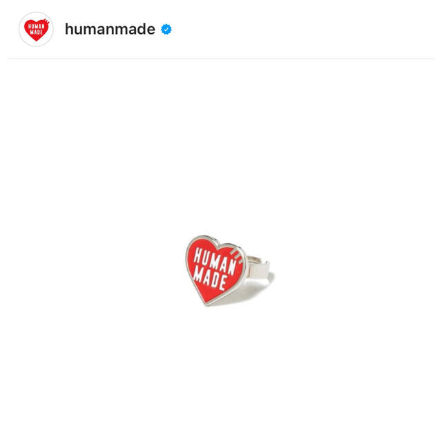 HUMAN MADE(ヒューマンメイド)のHUMAN MADE 2022SS HEART RING RED メンズのアクセサリー(リング(指輪))の商品写真