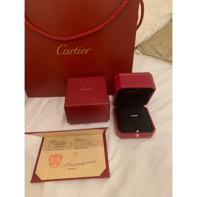 Cartier - カルティエ 3P ダイヤモンド バレリーナ リング プラチナ