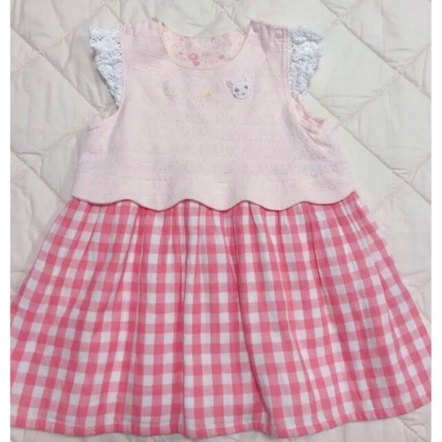 coeur a coeur(クーラクール)のクーラクール　リバーシブルワンピース　誕生日 キッズ/ベビー/マタニティのキッズ服女の子用(90cm~)(ワンピース)の商品写真